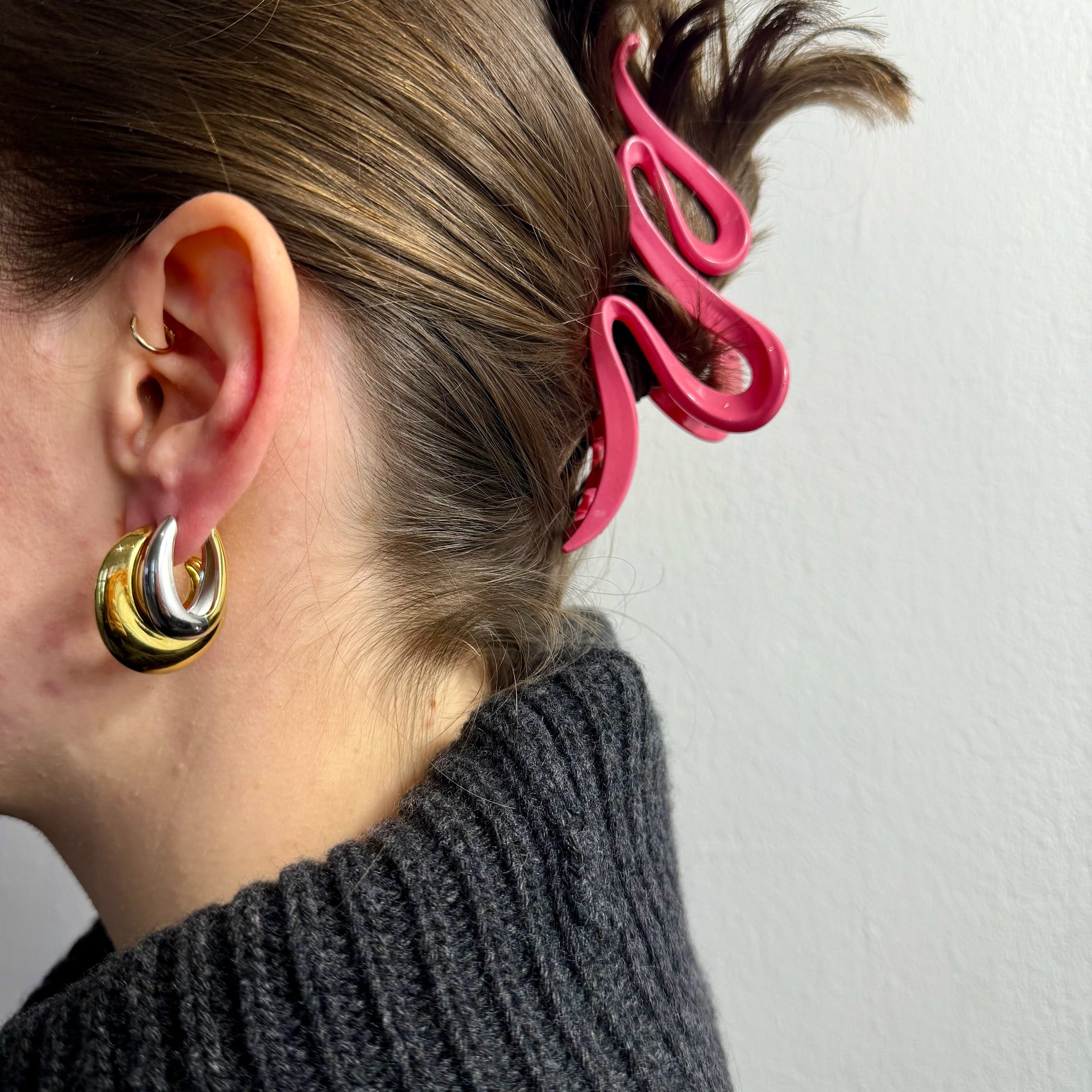 Double Color Hoop Ohrringe