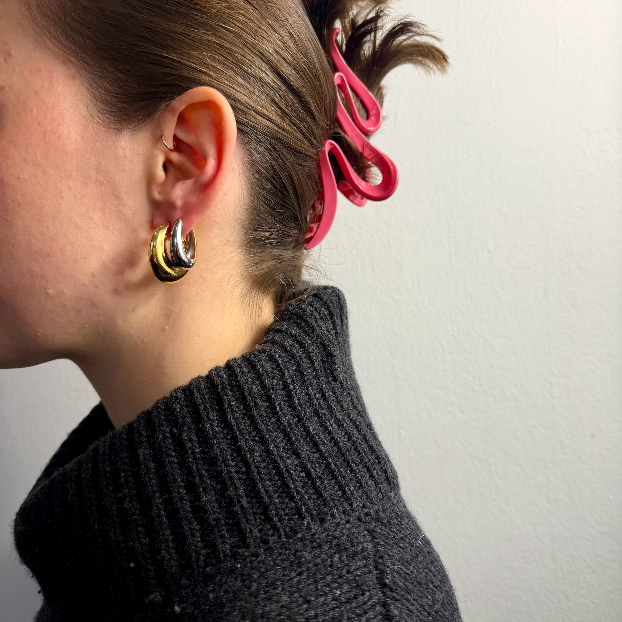 Double Color Hoop Ohrringe