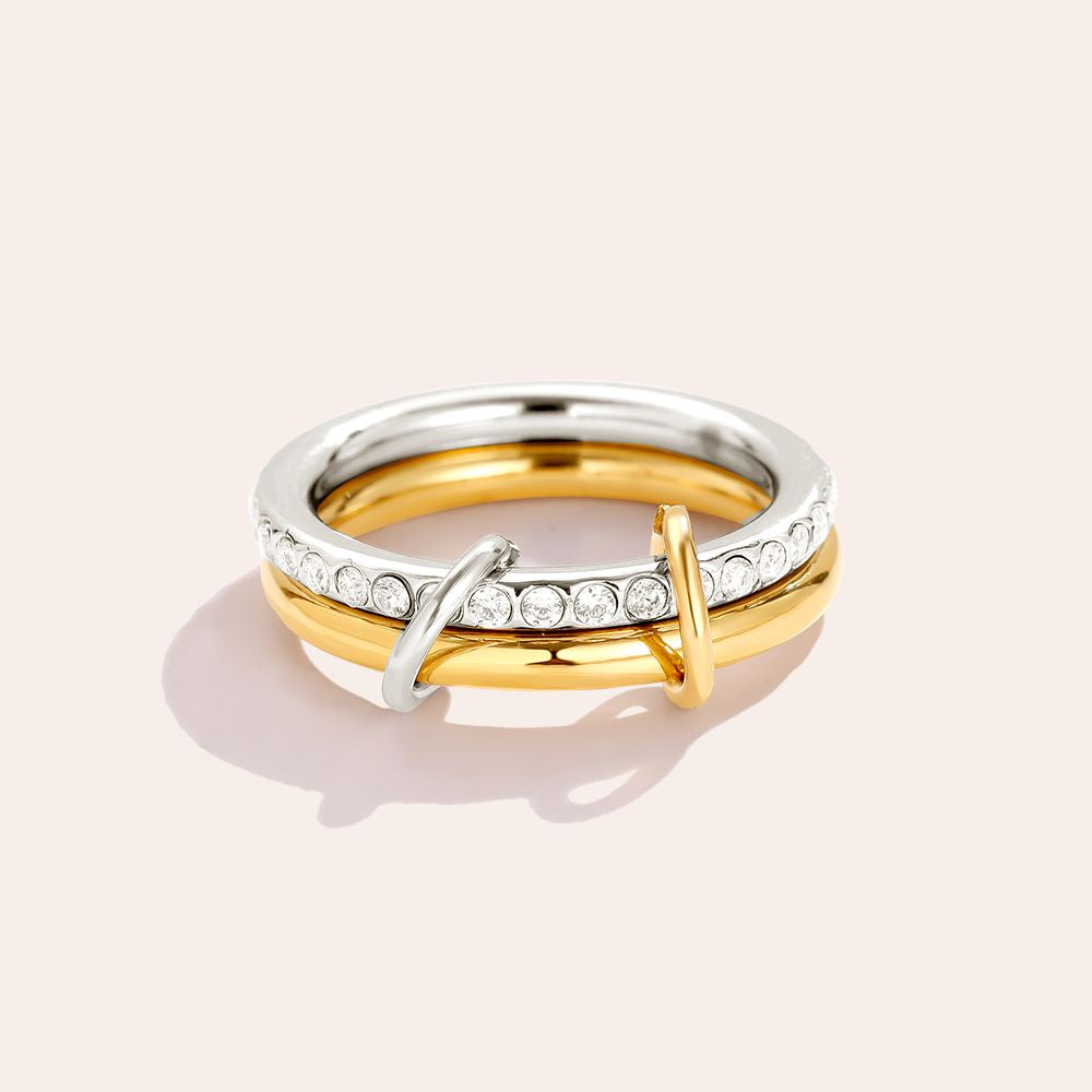 Double Layered Diamond Ring