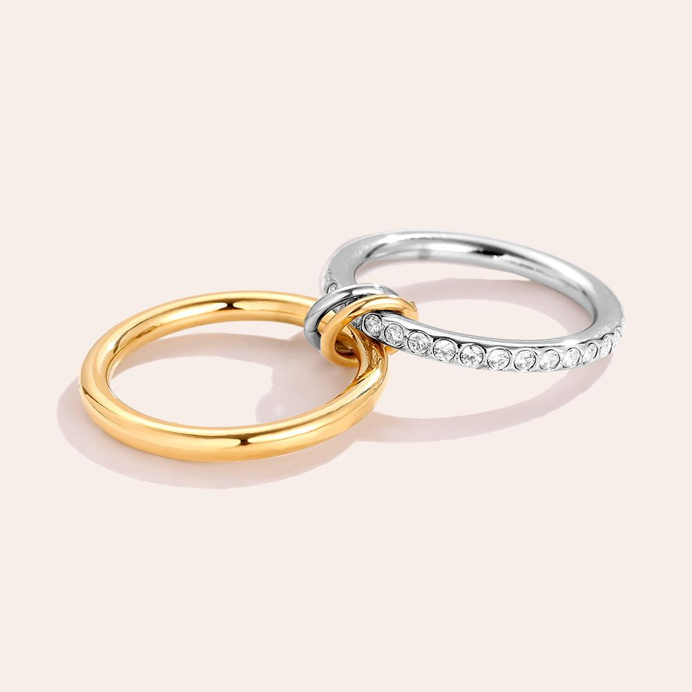 Double Layered Diamond Ring