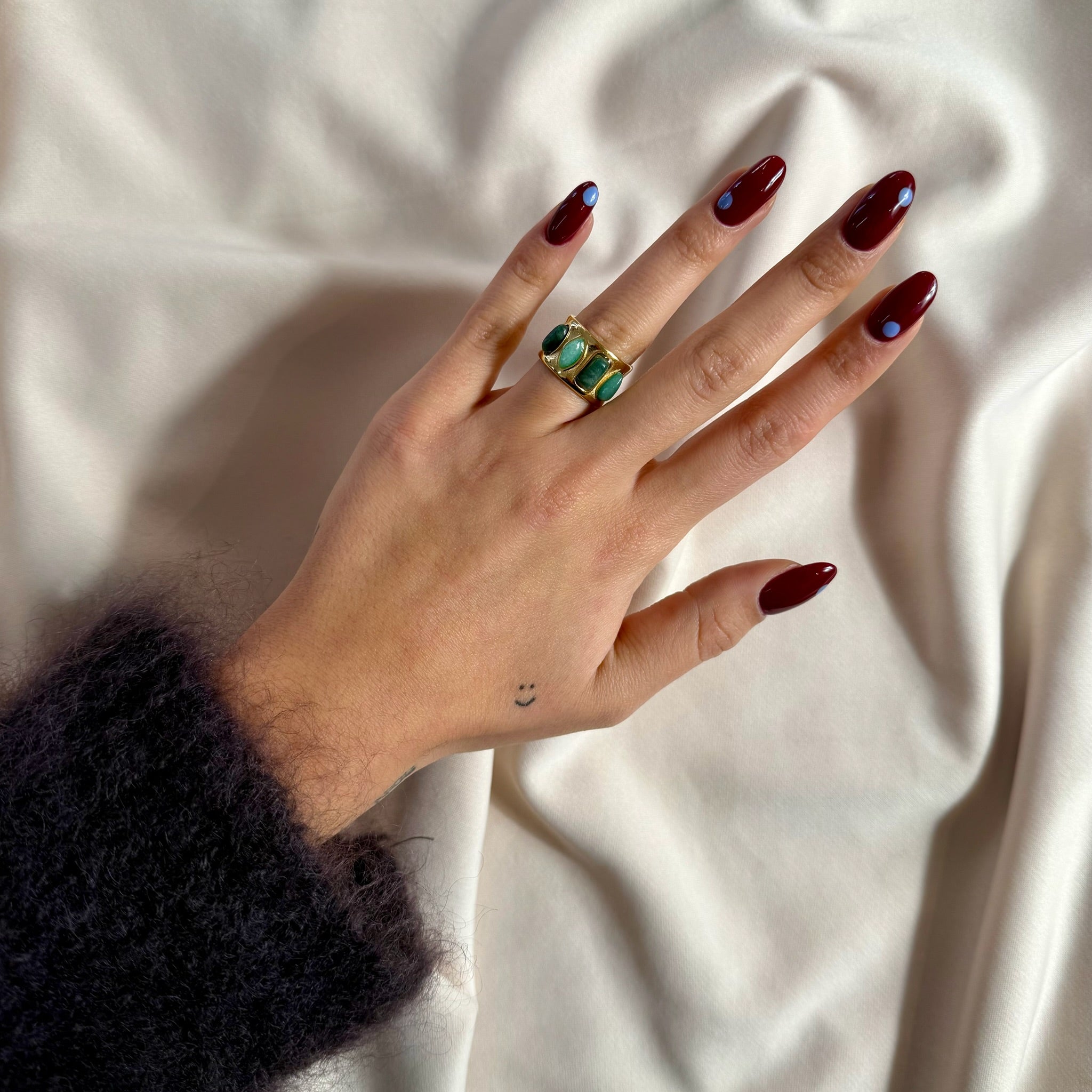 Green Pearl Ring