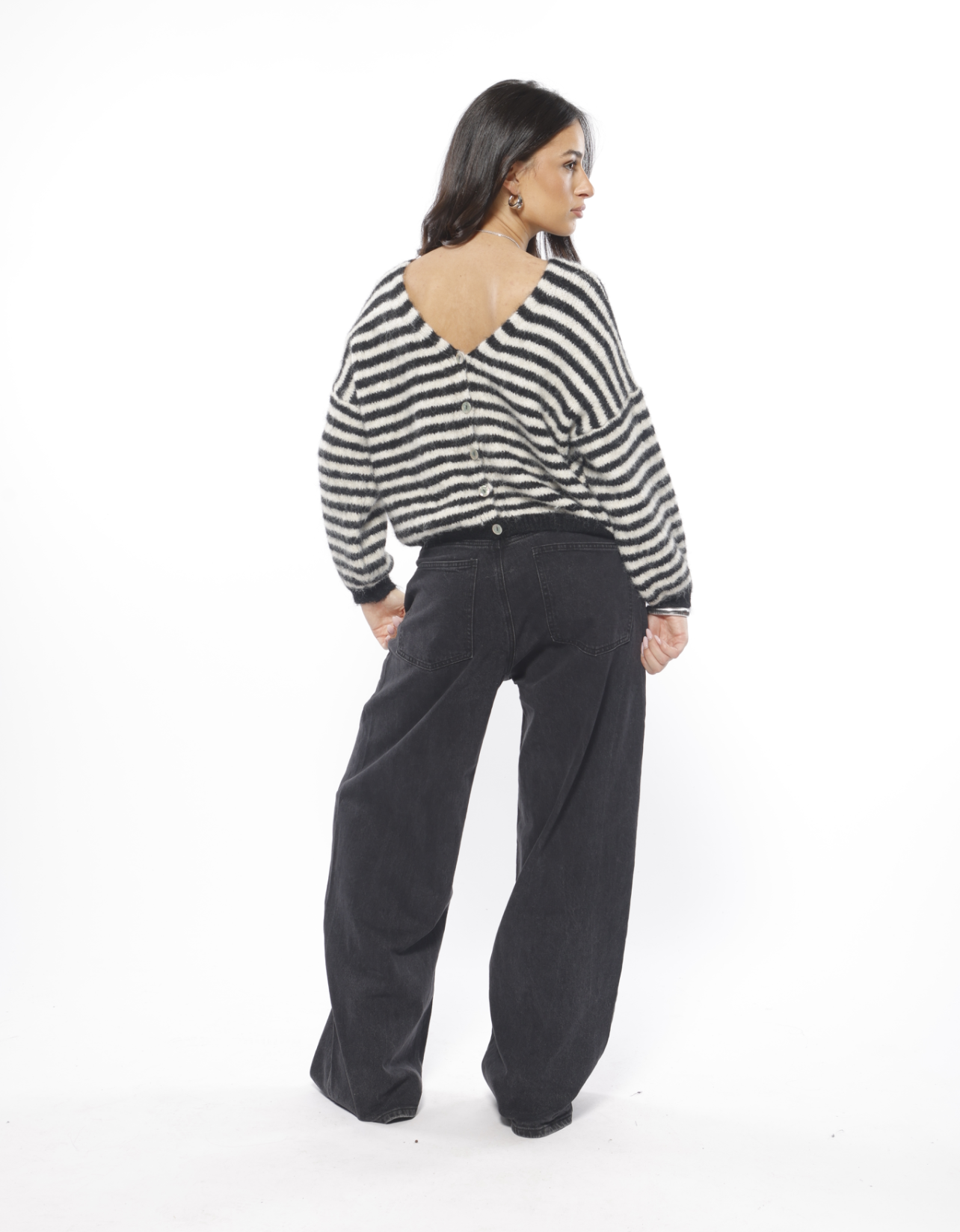 Checked Soft Wool Cardigan