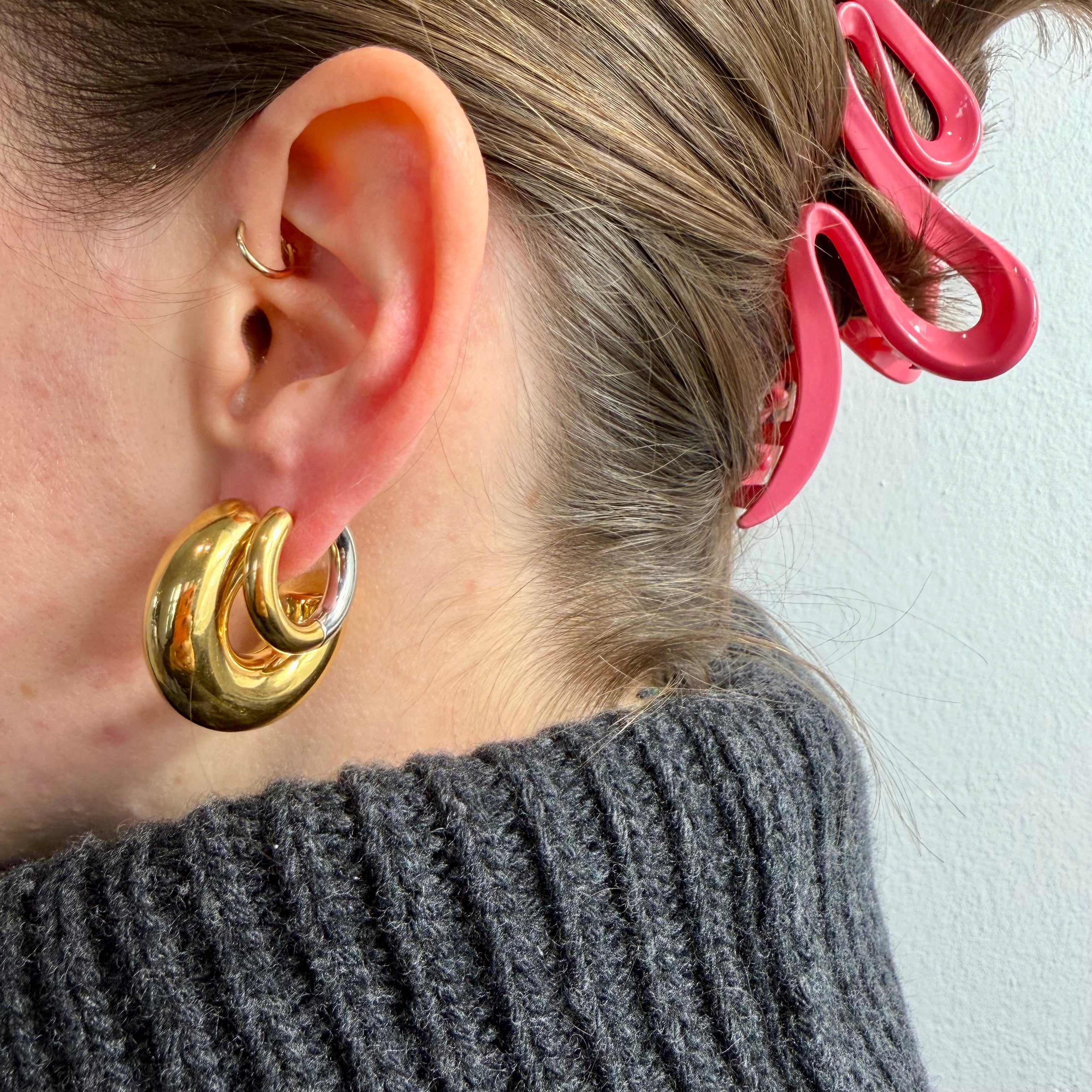 Double Color Hoop Ohrringe