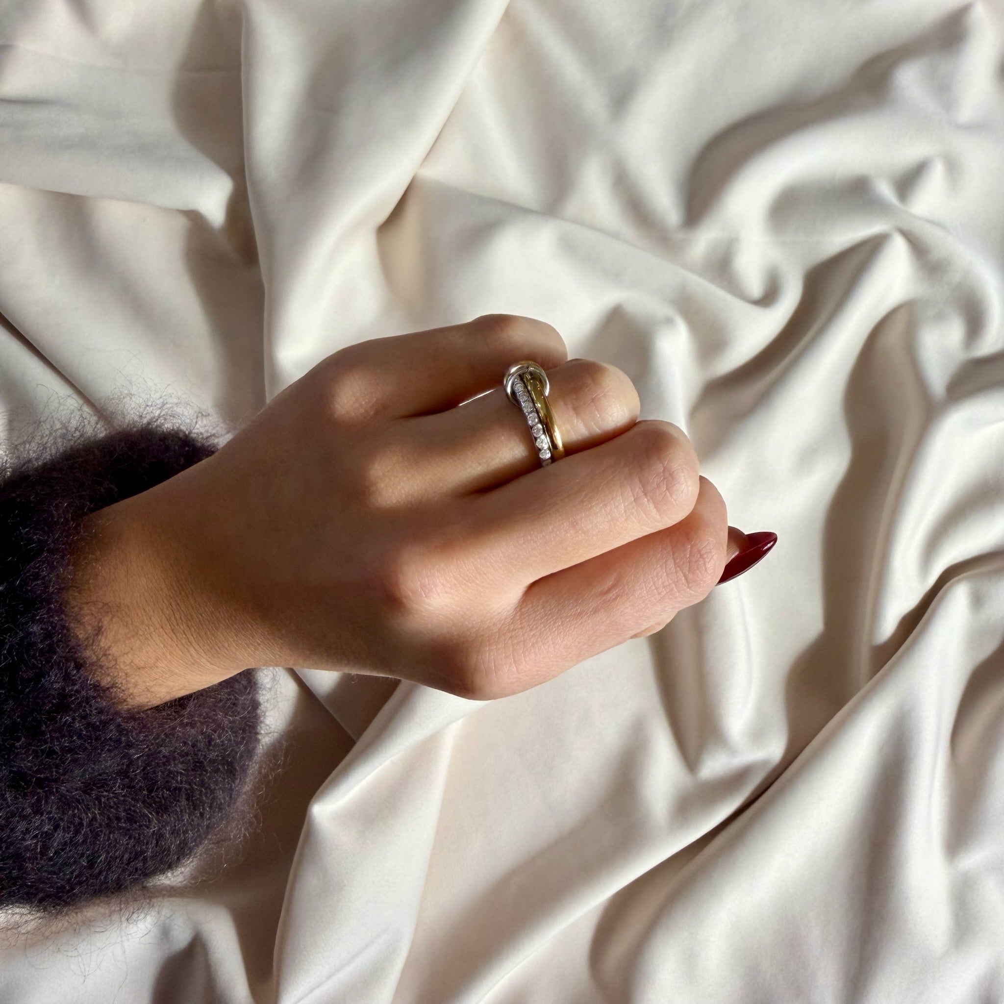 Double Layered Diamond Ring