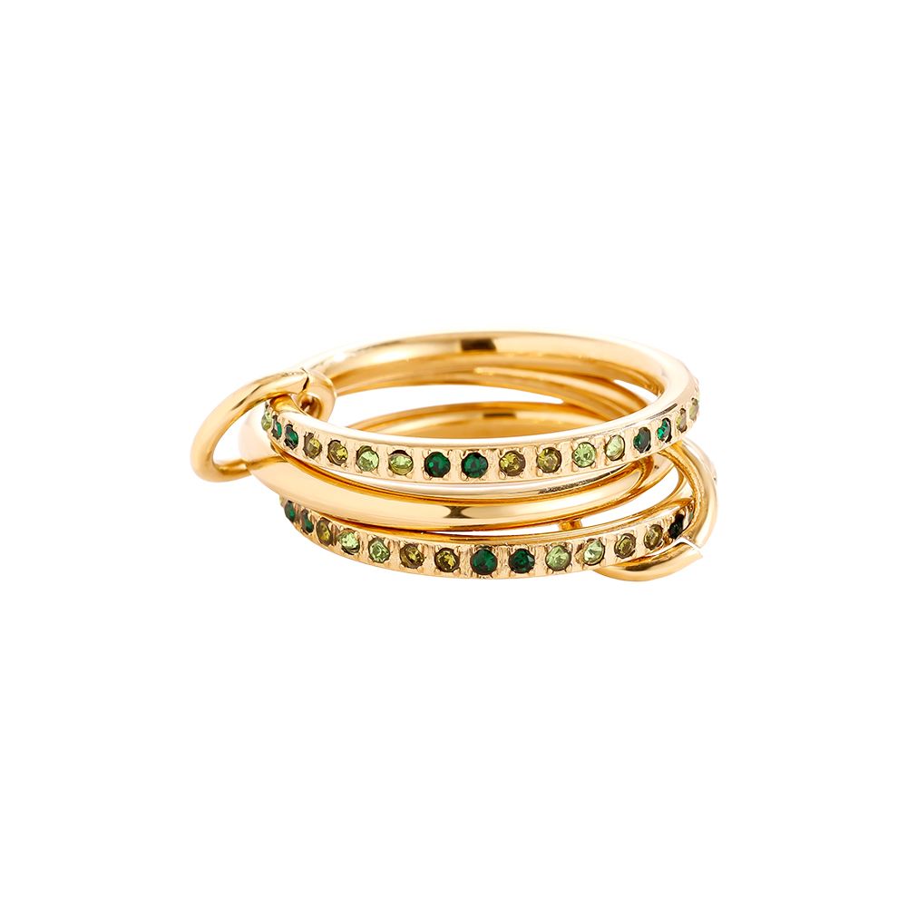 Green Color Diamond Ring