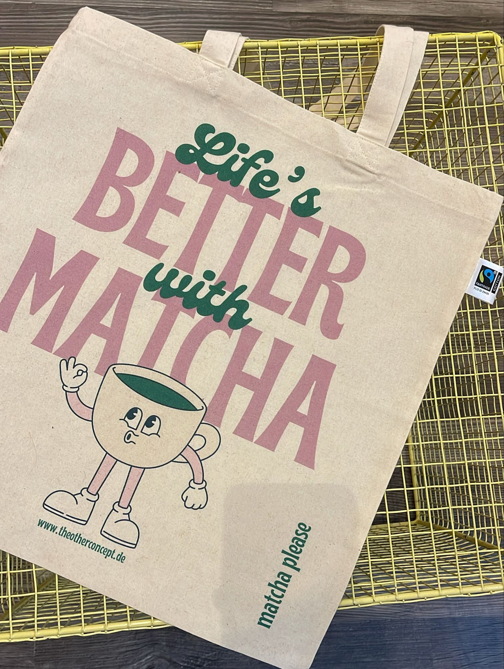 Matcha Please Shopping Bag