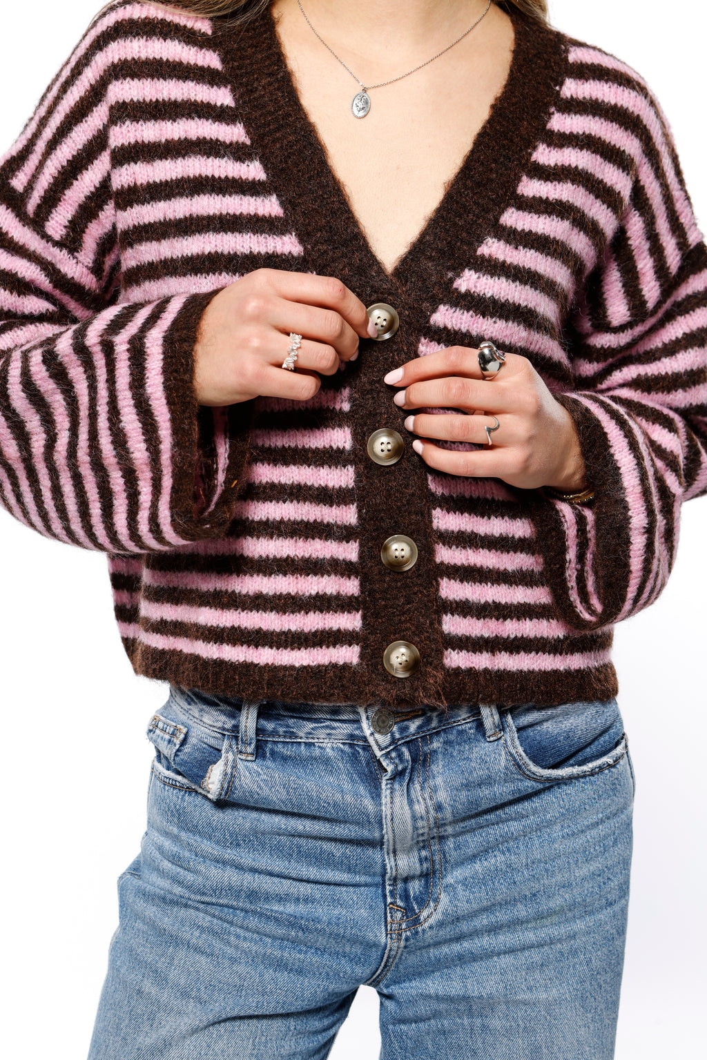Striped Soft Wool Cardigan