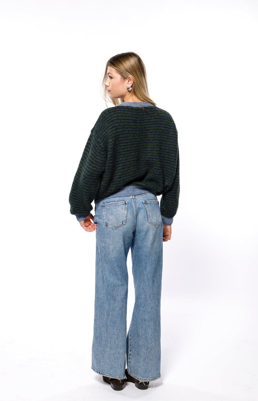 Striped Soft Light Wool Cardigan