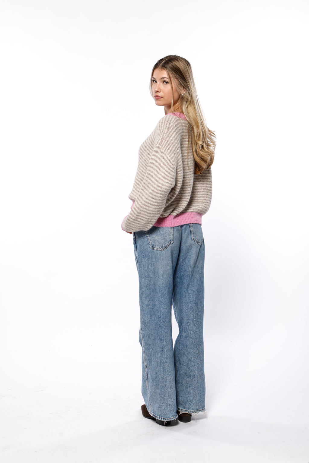 Striped Soft Wool Cardigan