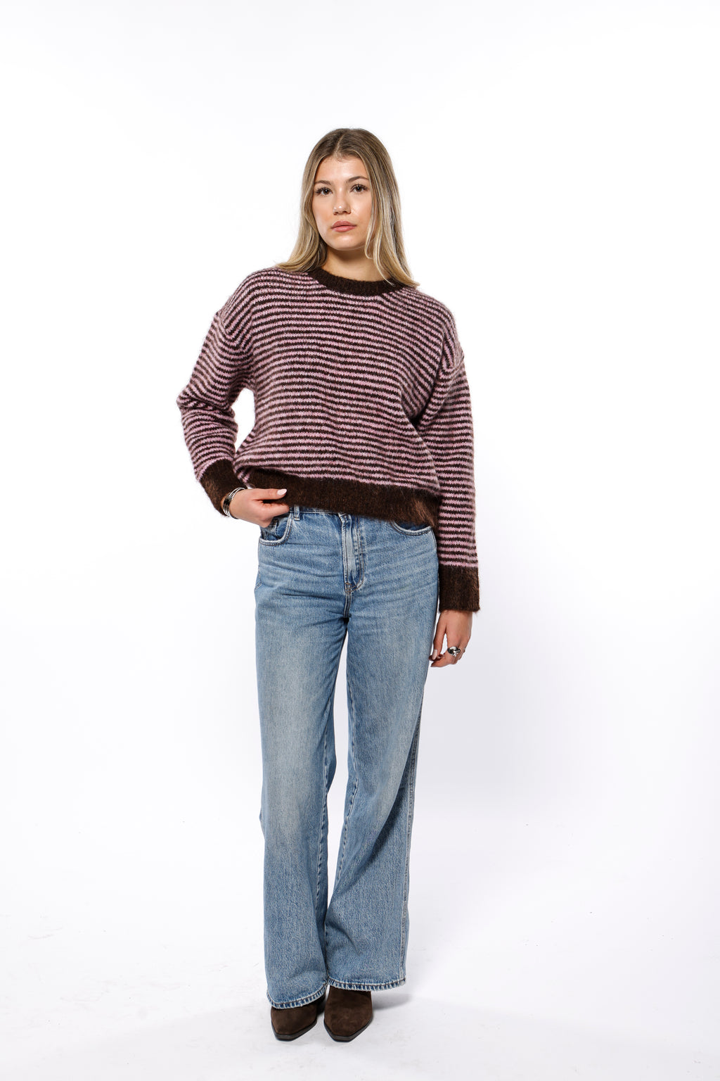 Striped Soft Wool Cardigan