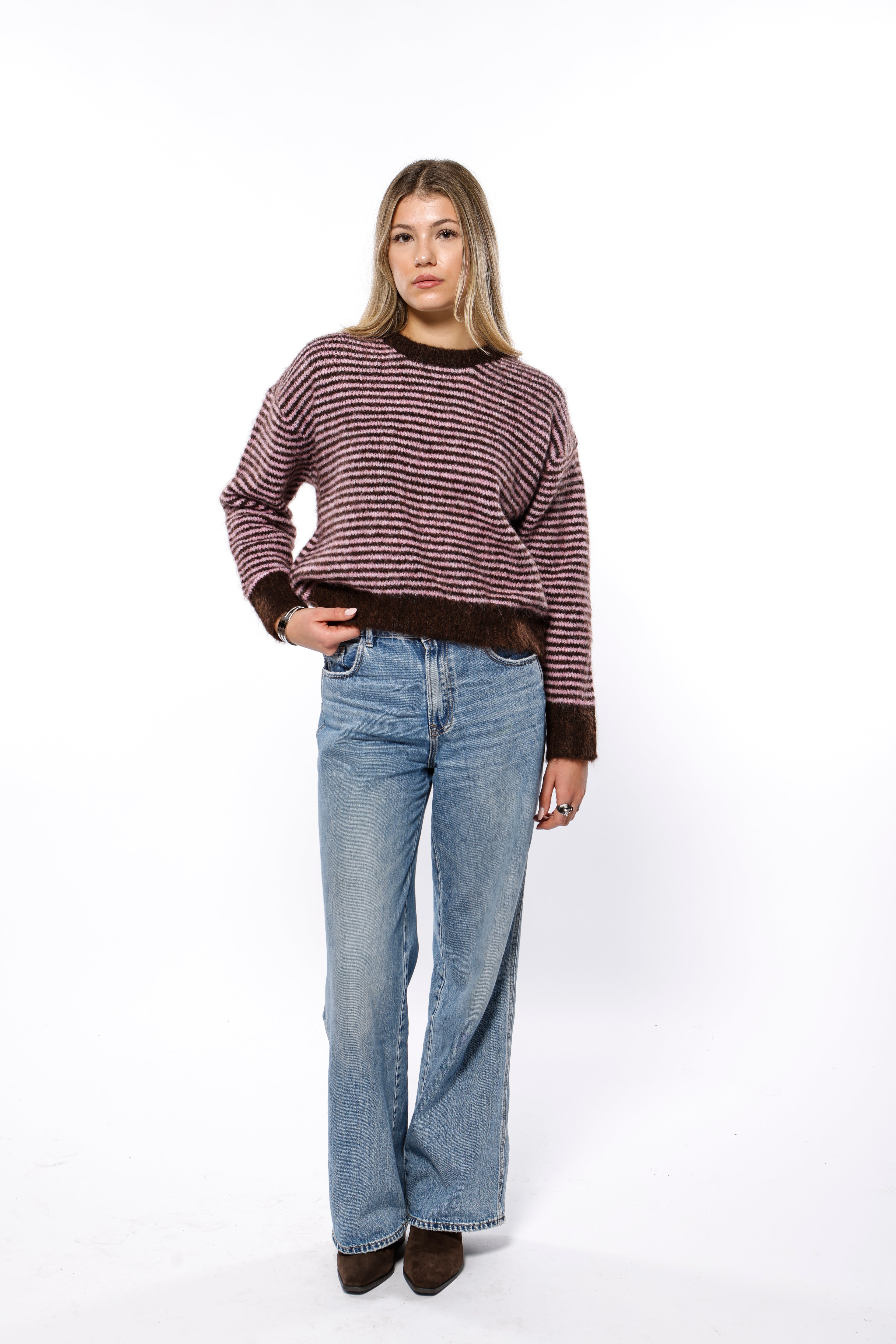 Striped Soft Wool Cardigan