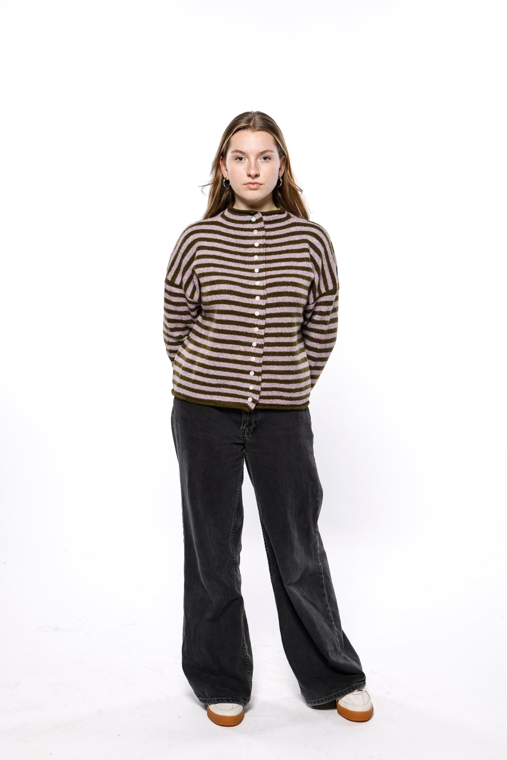 Striped Soft Wool Cardigan