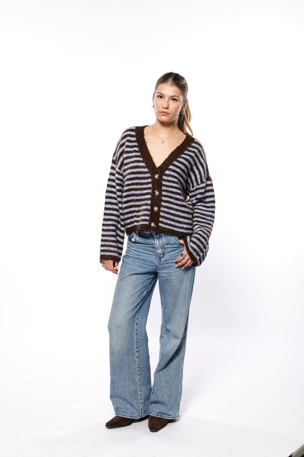 Striped Wool Cardigan