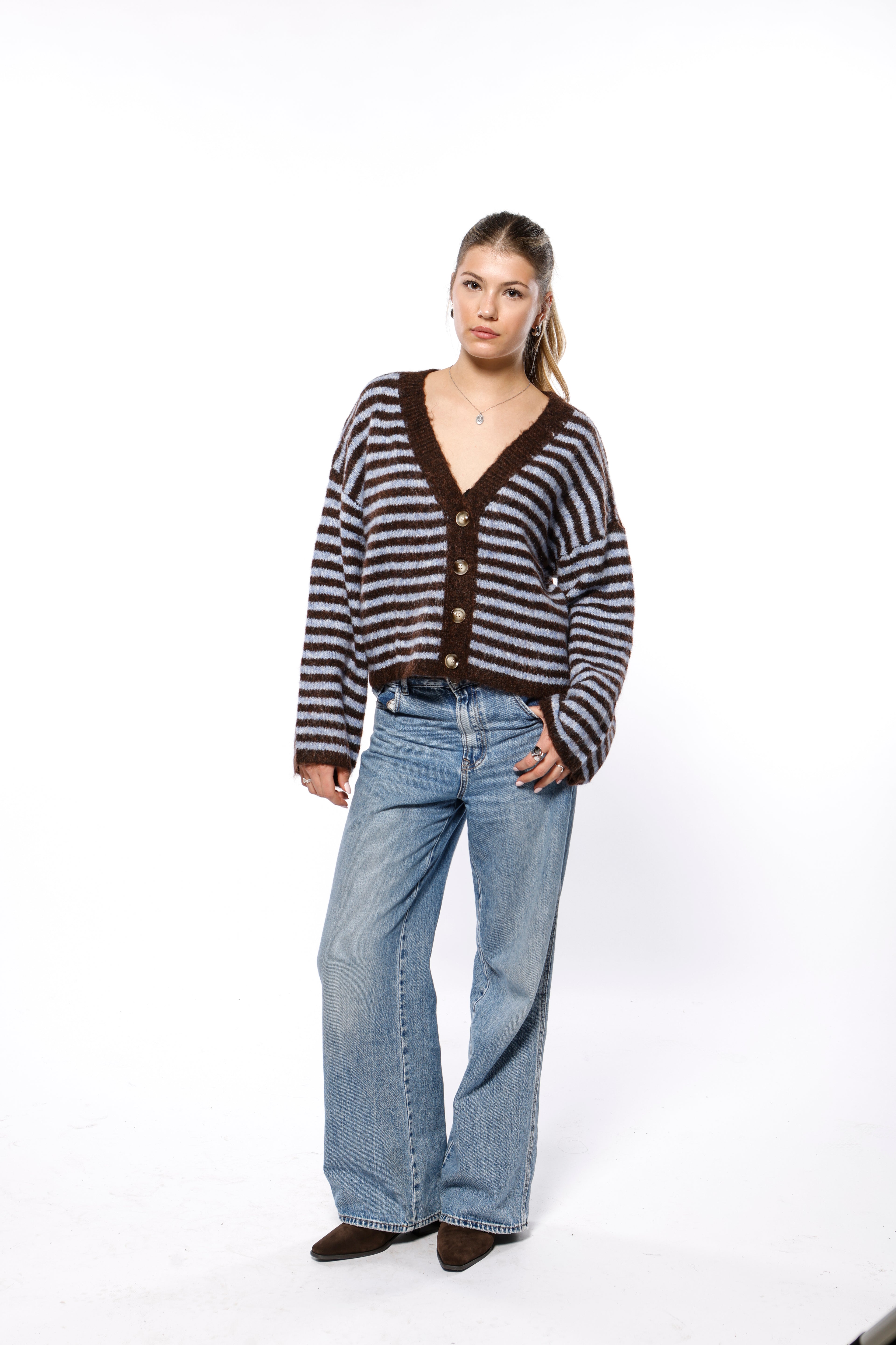Striped Wool Cardigan