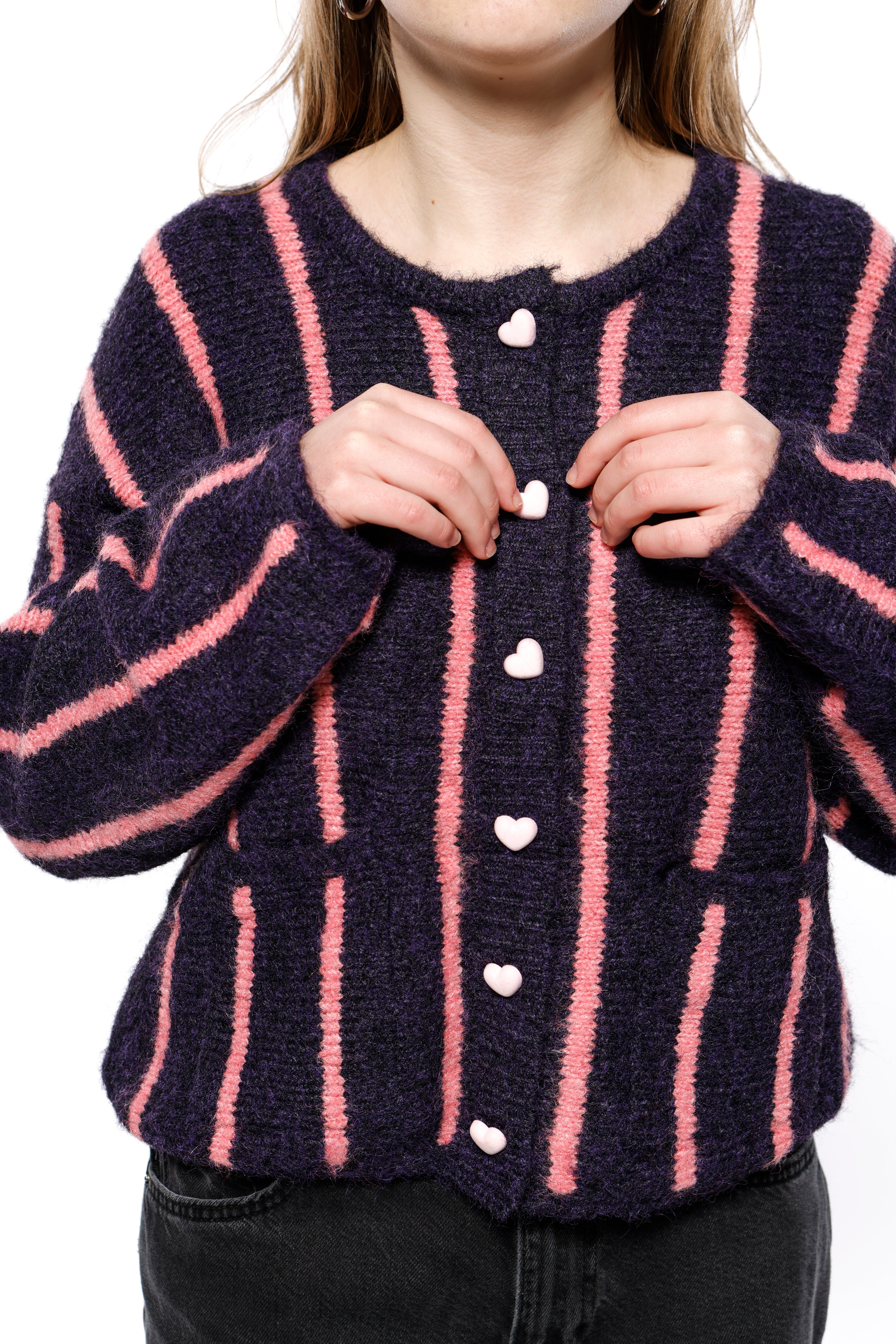 Soft Striped Cardigan