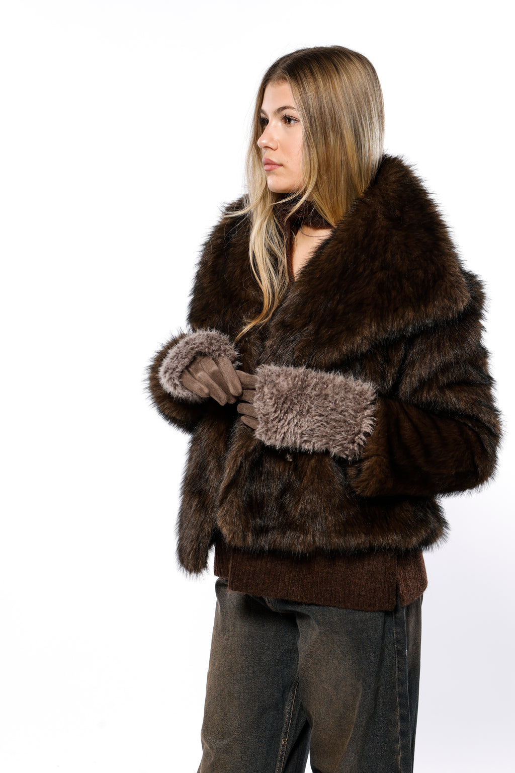 Fake Fur Short Jacket