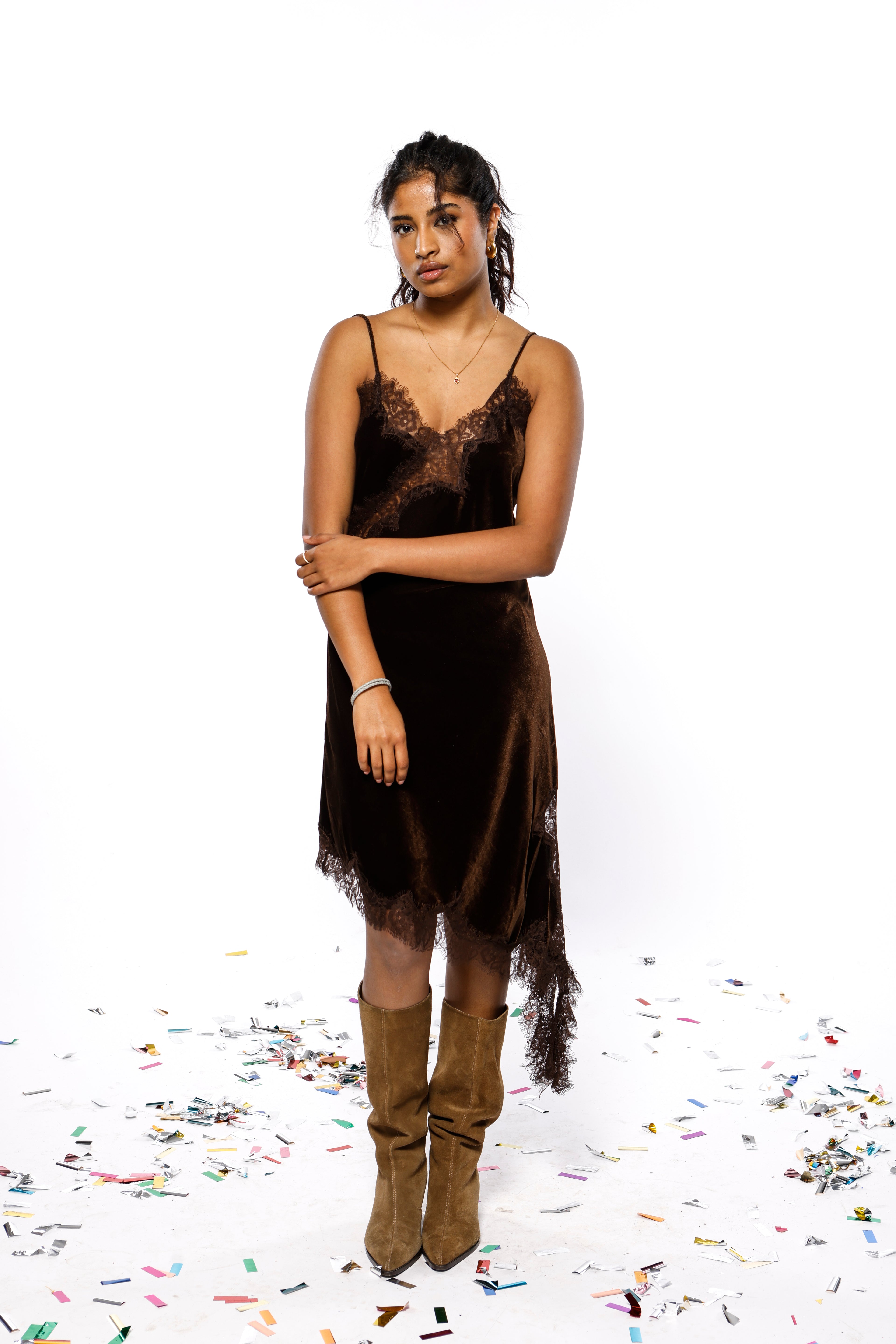 Soft Velvet Touch Long Dress